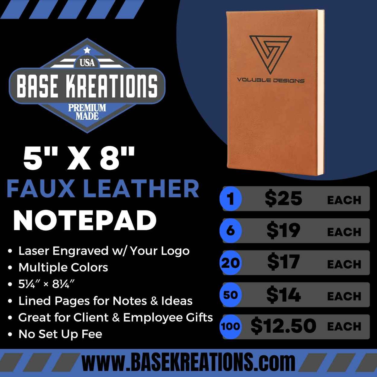 Custom Logo 5"x8" Notepads – Bulk Business Gifts