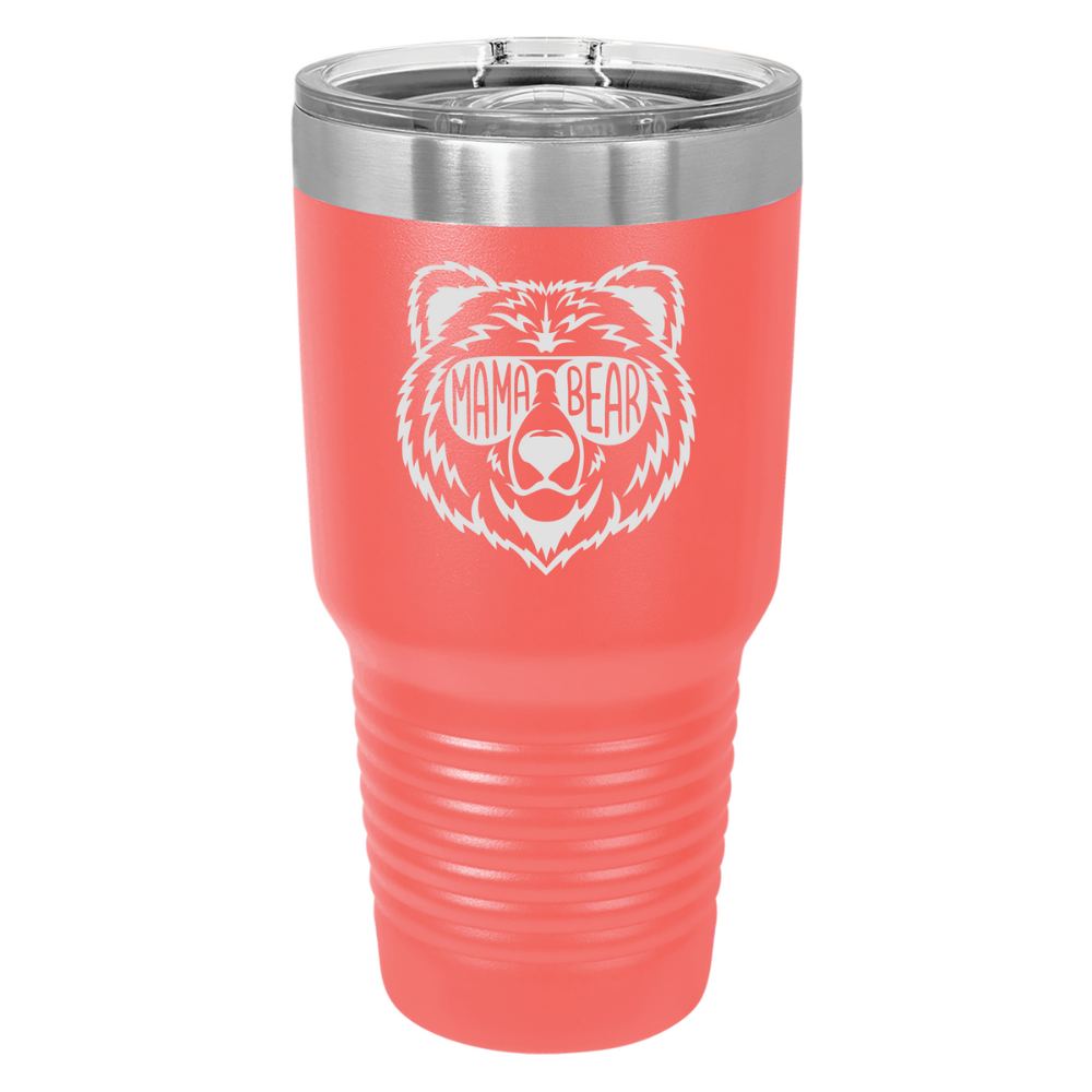 Mama Bear Personalized With Kids Names Engraved Tumbler, Stainless