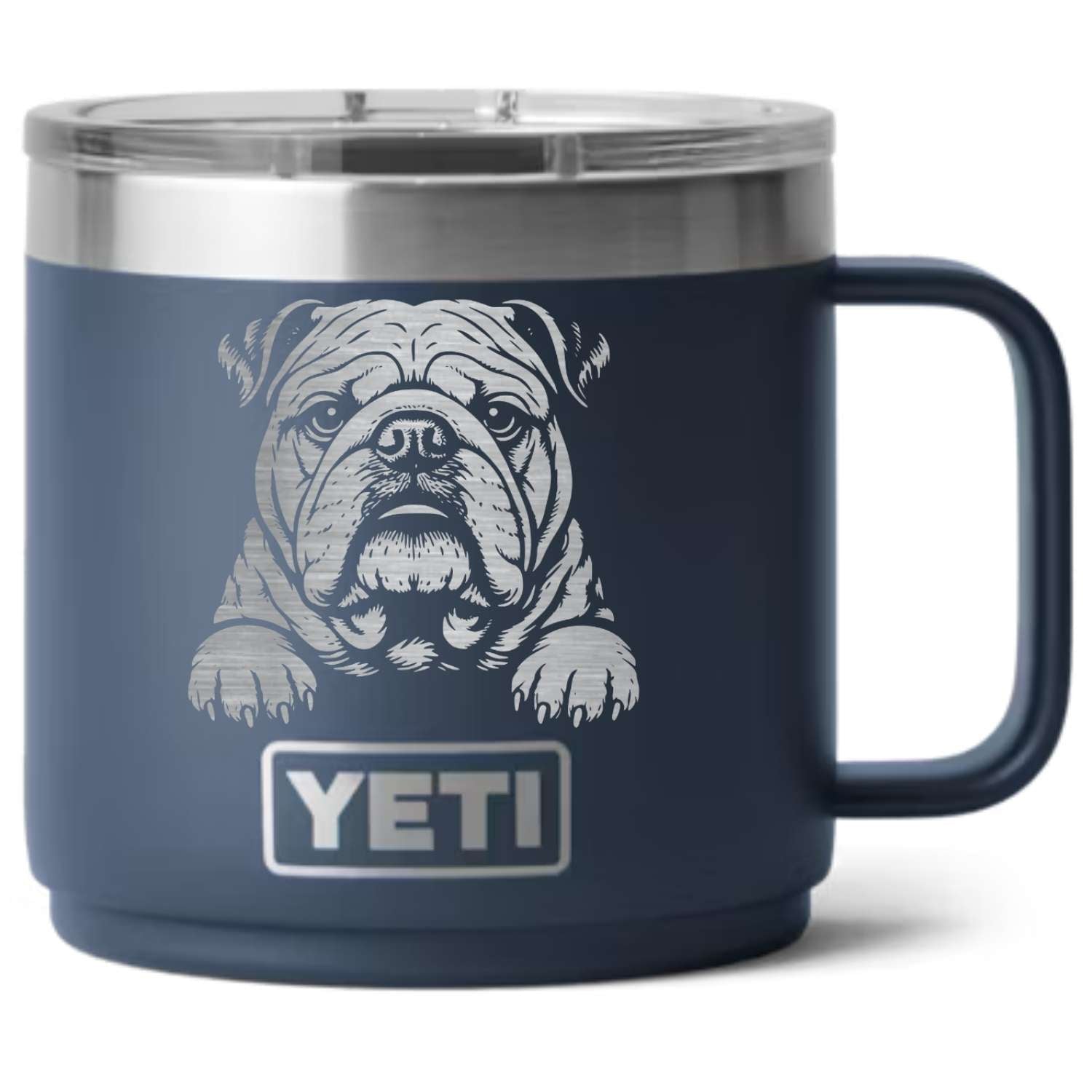 English Bulldog Laser Engraved Yeti Tumbler - Base Kreations