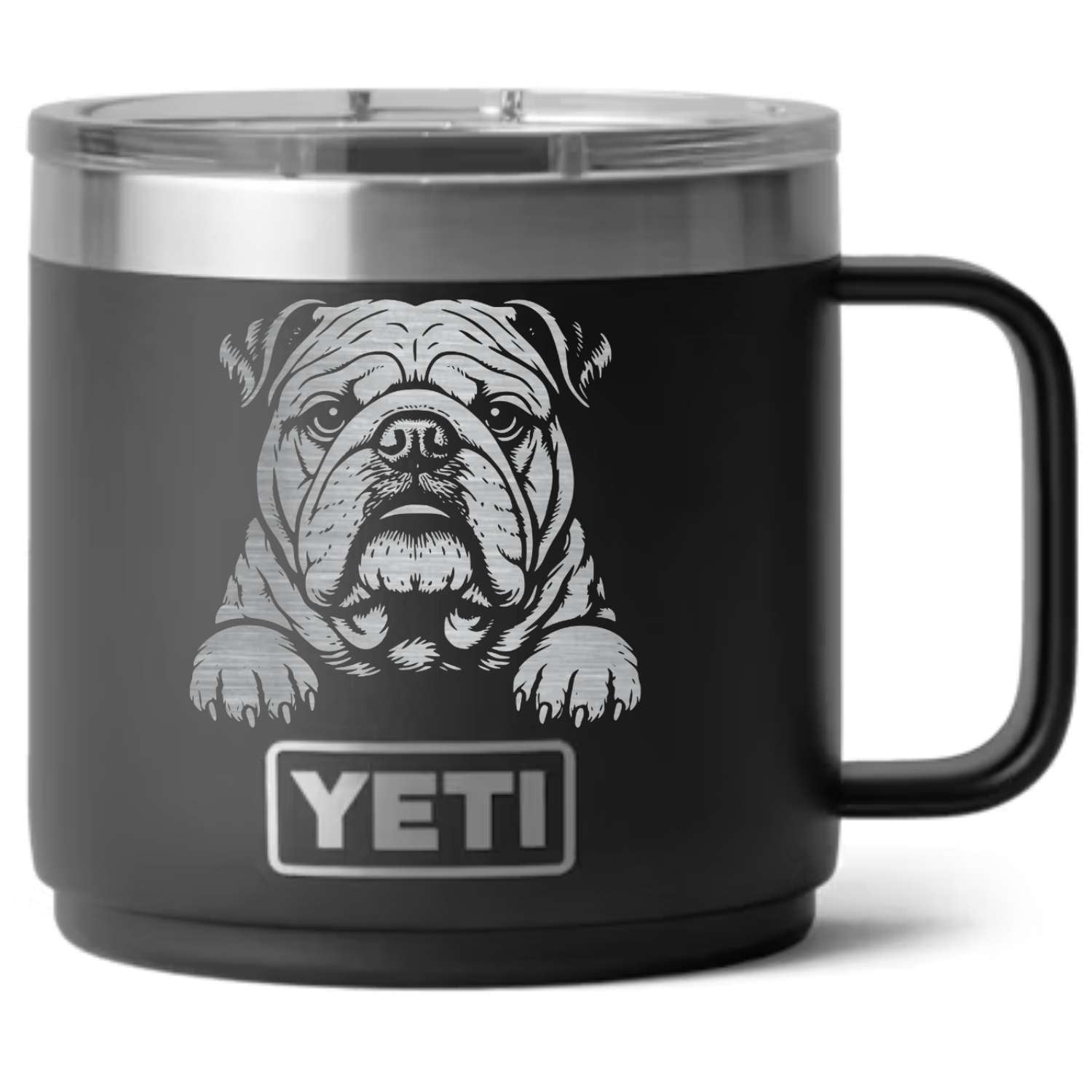 English Bulldog Laser Engraved Yeti Tumbler - Base Kreations