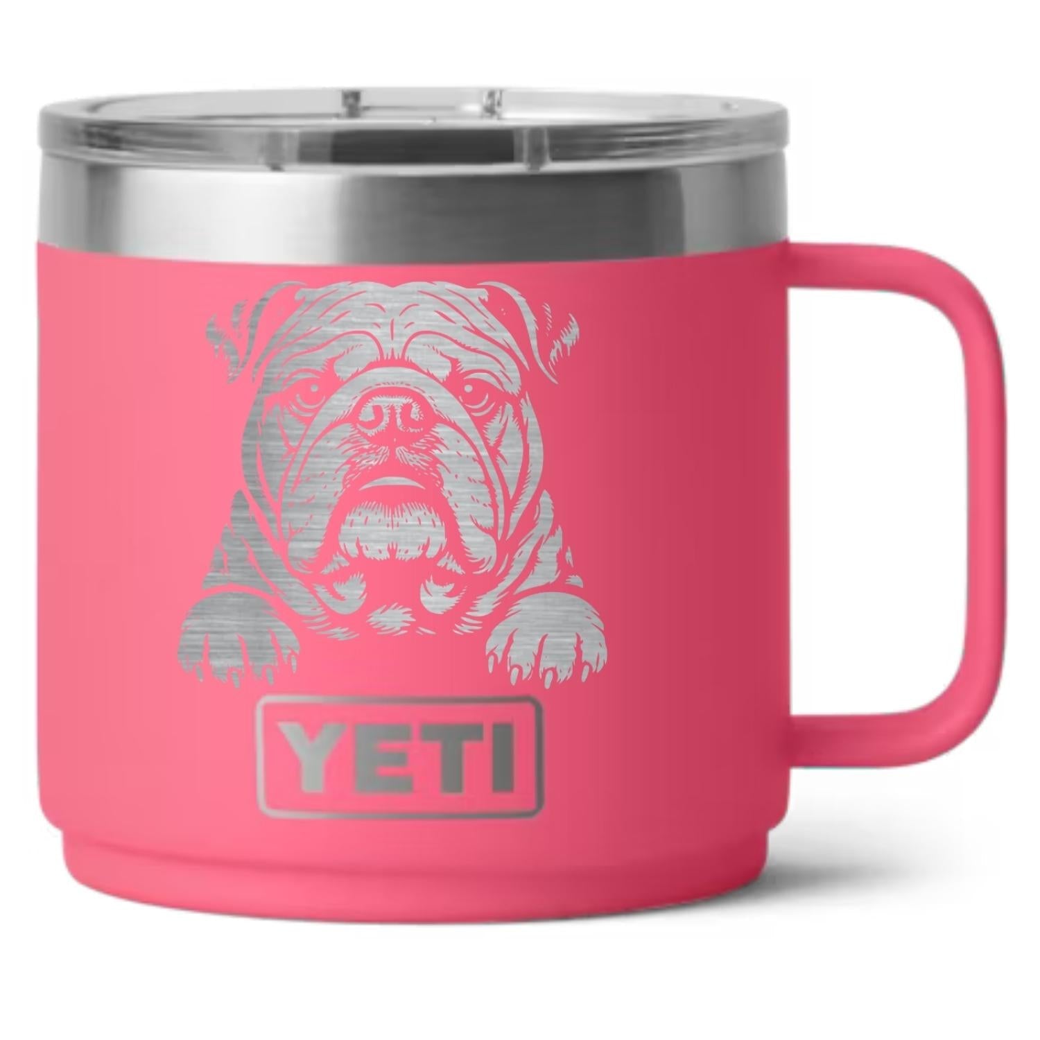 English Bulldog Laser Engraved Yeti Tumbler - Base Kreations