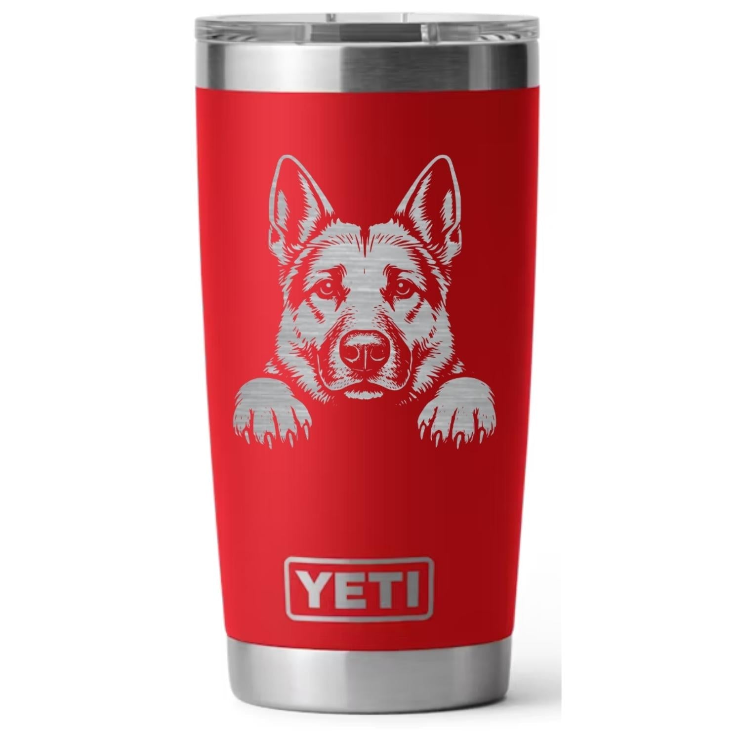 German Shepherd Laser Engraved Yeti Tumbler - Base Kreations
