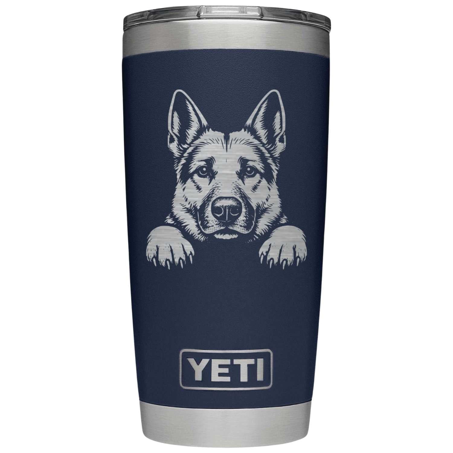 German Shepherd Laser Engraved Yeti Tumbler - Base Kreations
