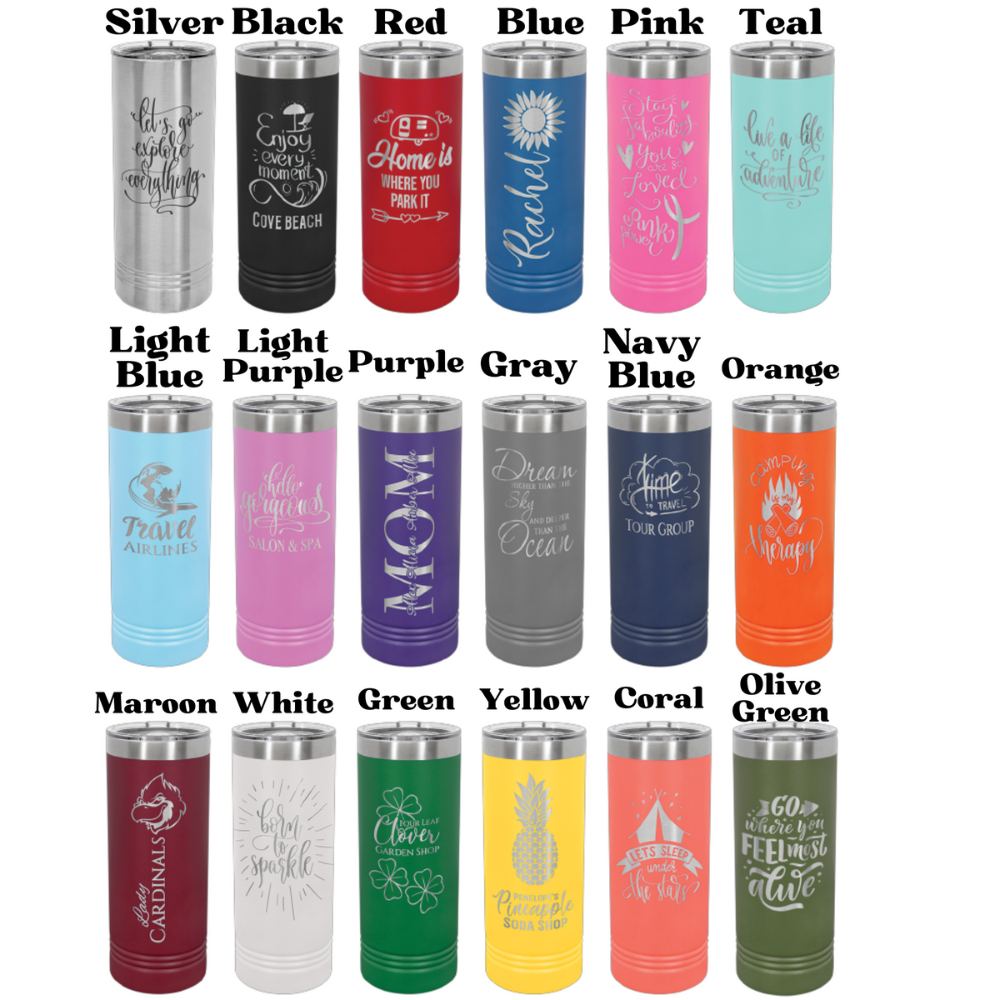 MOM Skinny Tumbler With Kid's Names - Base Kreations