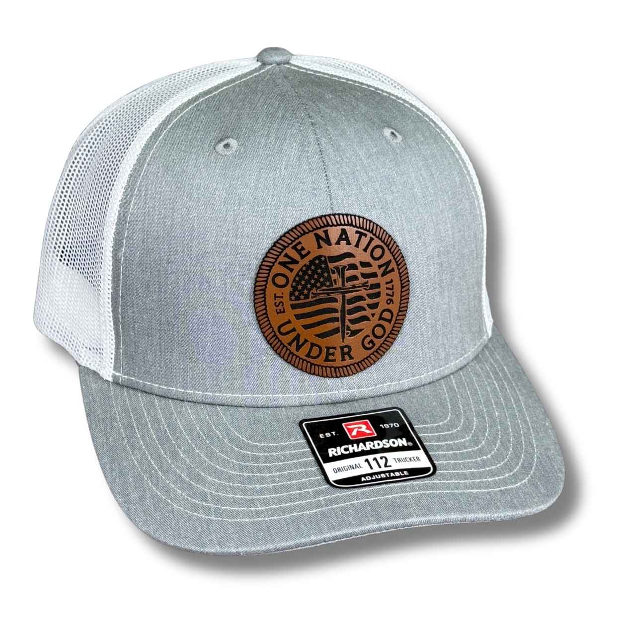Faith patriotic snapback hat with One Nation Under God American flag patch