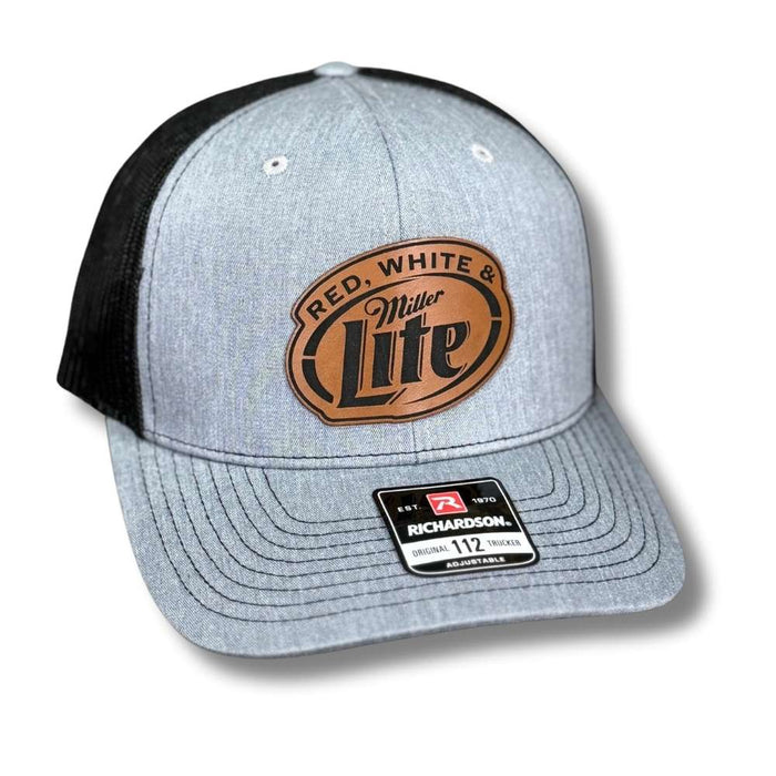 Red, White and Miller Lite Patch Hat - Base Kreations