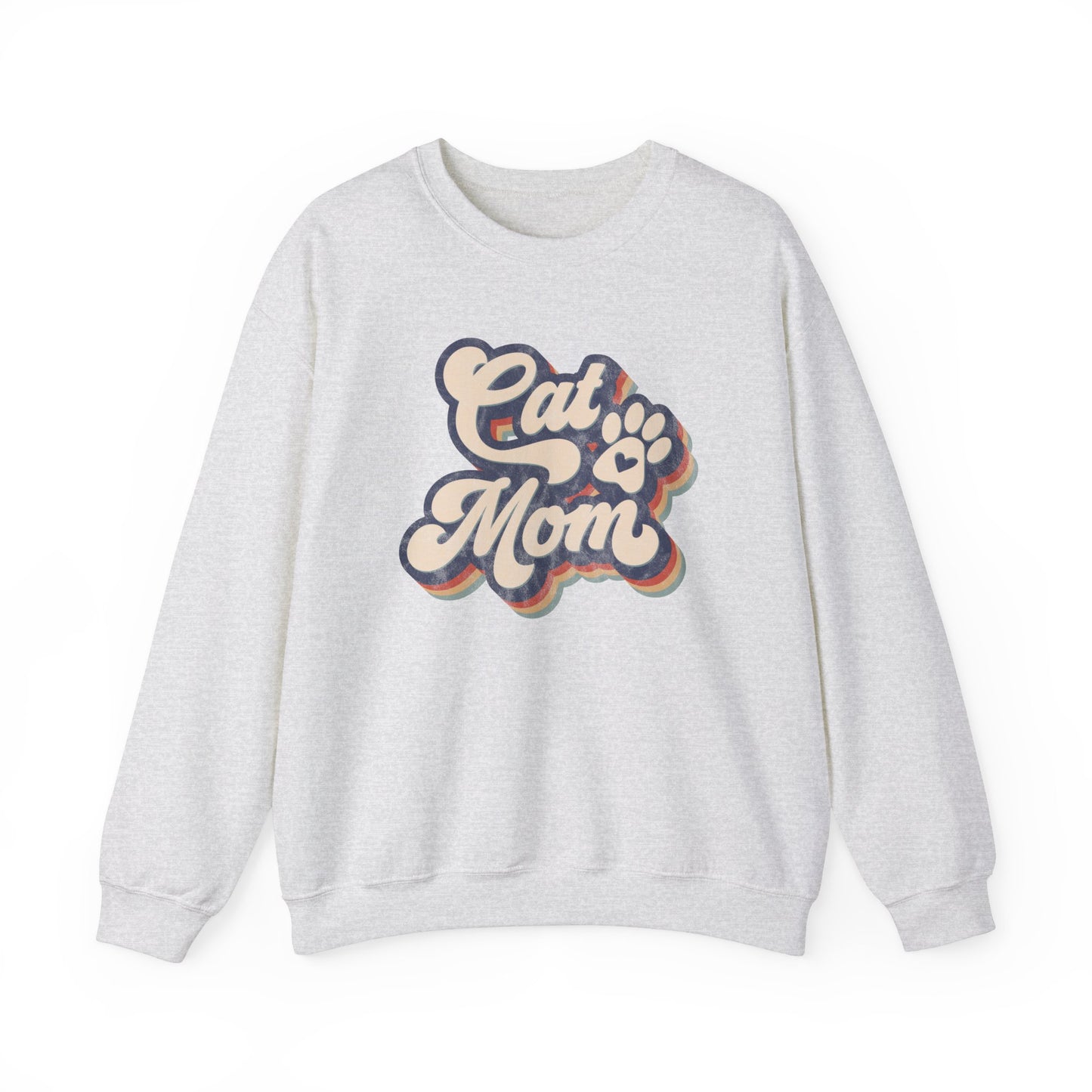 Cat Mom Retro Crewneck Sweatshirt