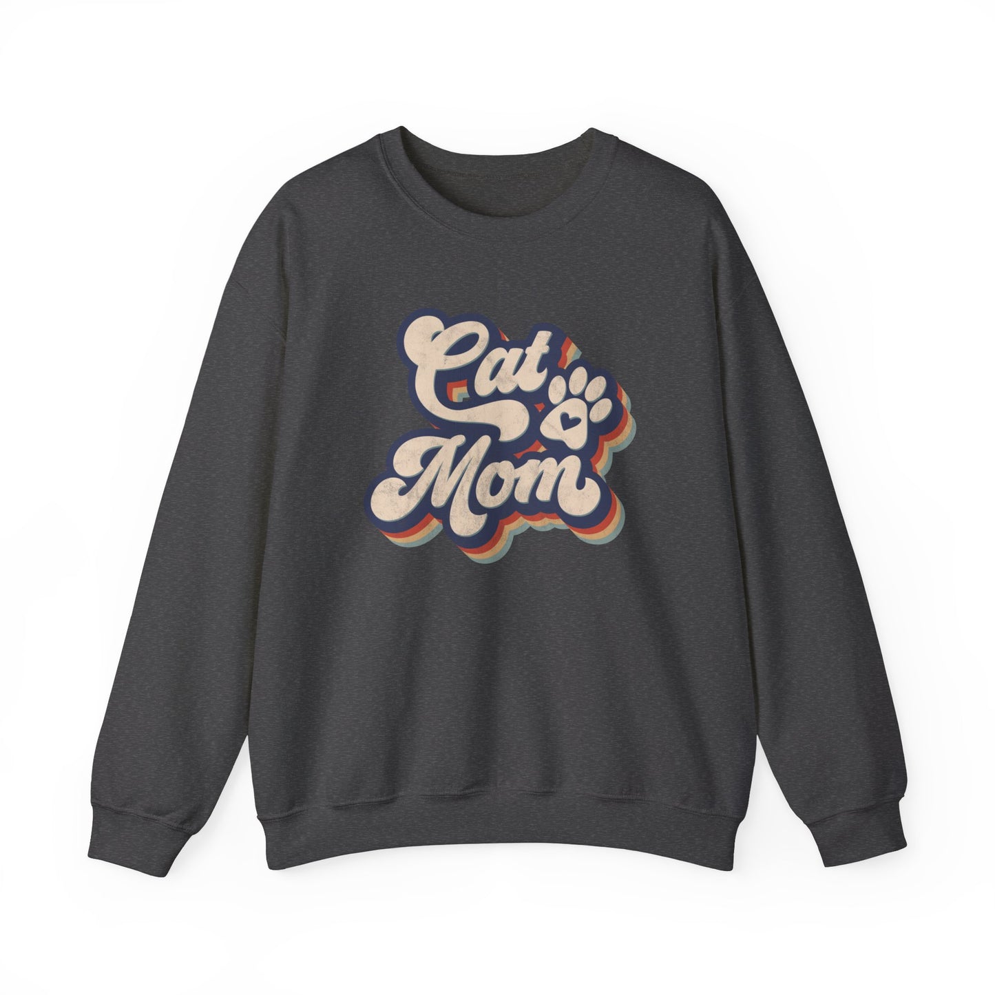 Cat Mom Retro Crewneck Sweatshirt