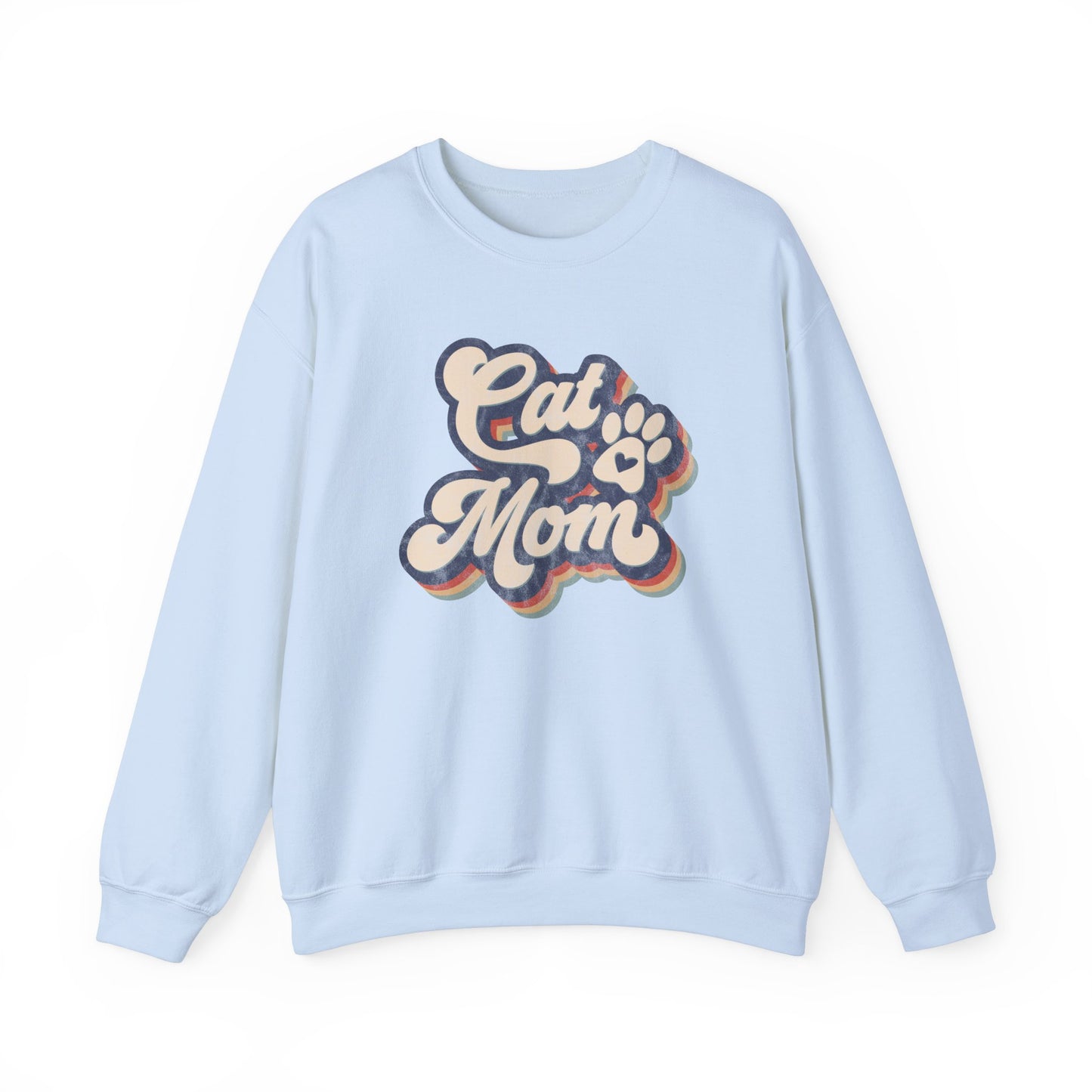 Cat Mom Retro Crewneck Sweatshirt