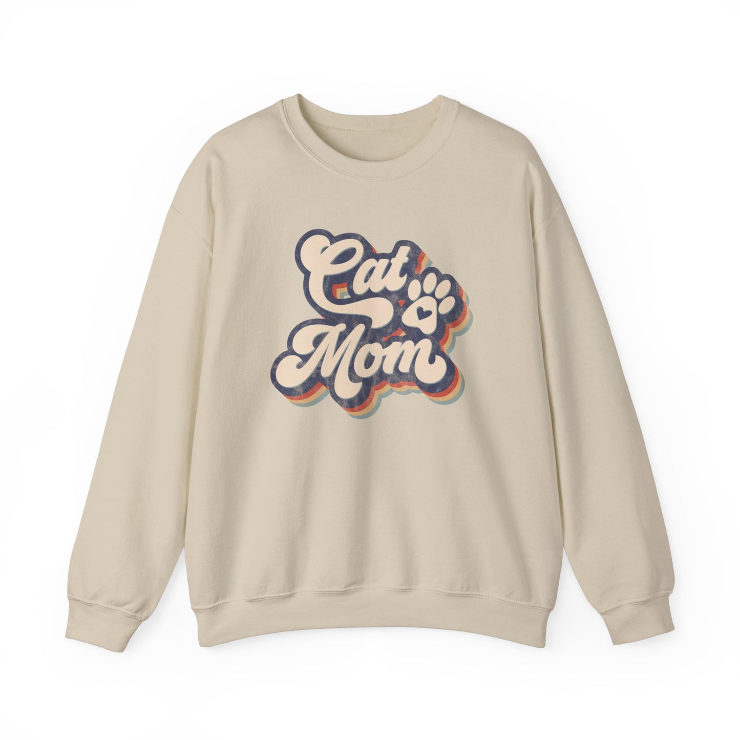 Cat Mom Retro Crewneck Sweatshirt