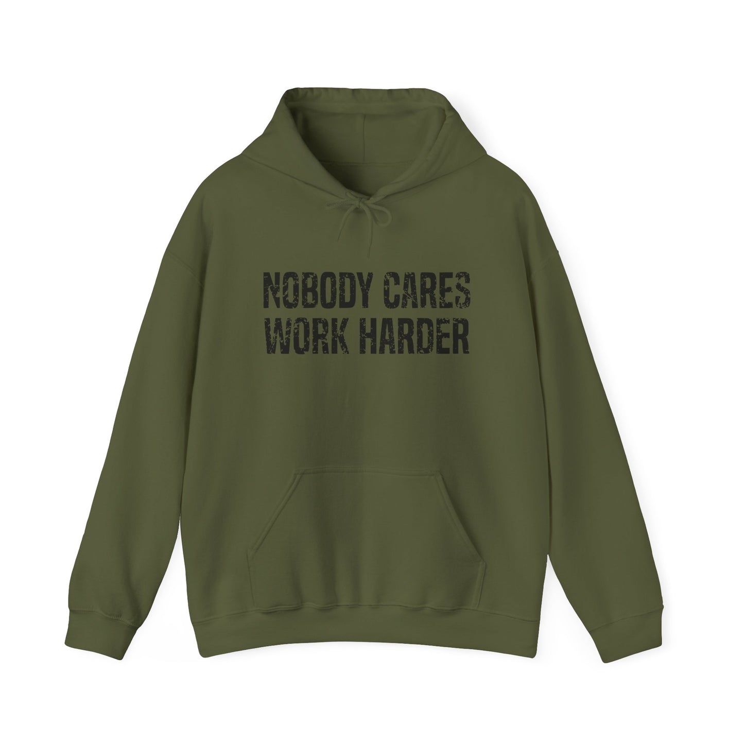 Nobody Cares Work Harder Heavy Blend™ Hooded Sweatshirt