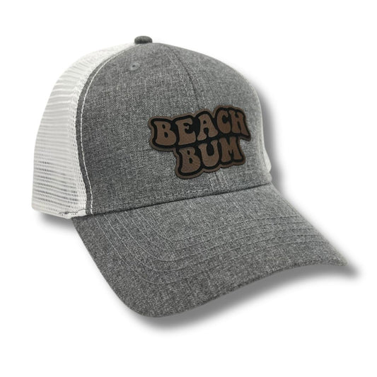Beach Bum Patch Hidden Ponytail Hat Trucker Snapback