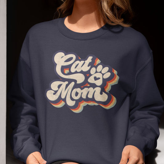 Dog Mom Retro Design Crewneck Sweatshirt (1) WEBSITE RESIZED