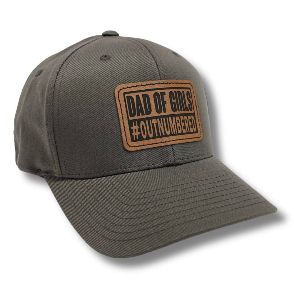 Dad of girls #outnumbered hat gifts for dad fathers day gift idea FITTED FLEXFIT