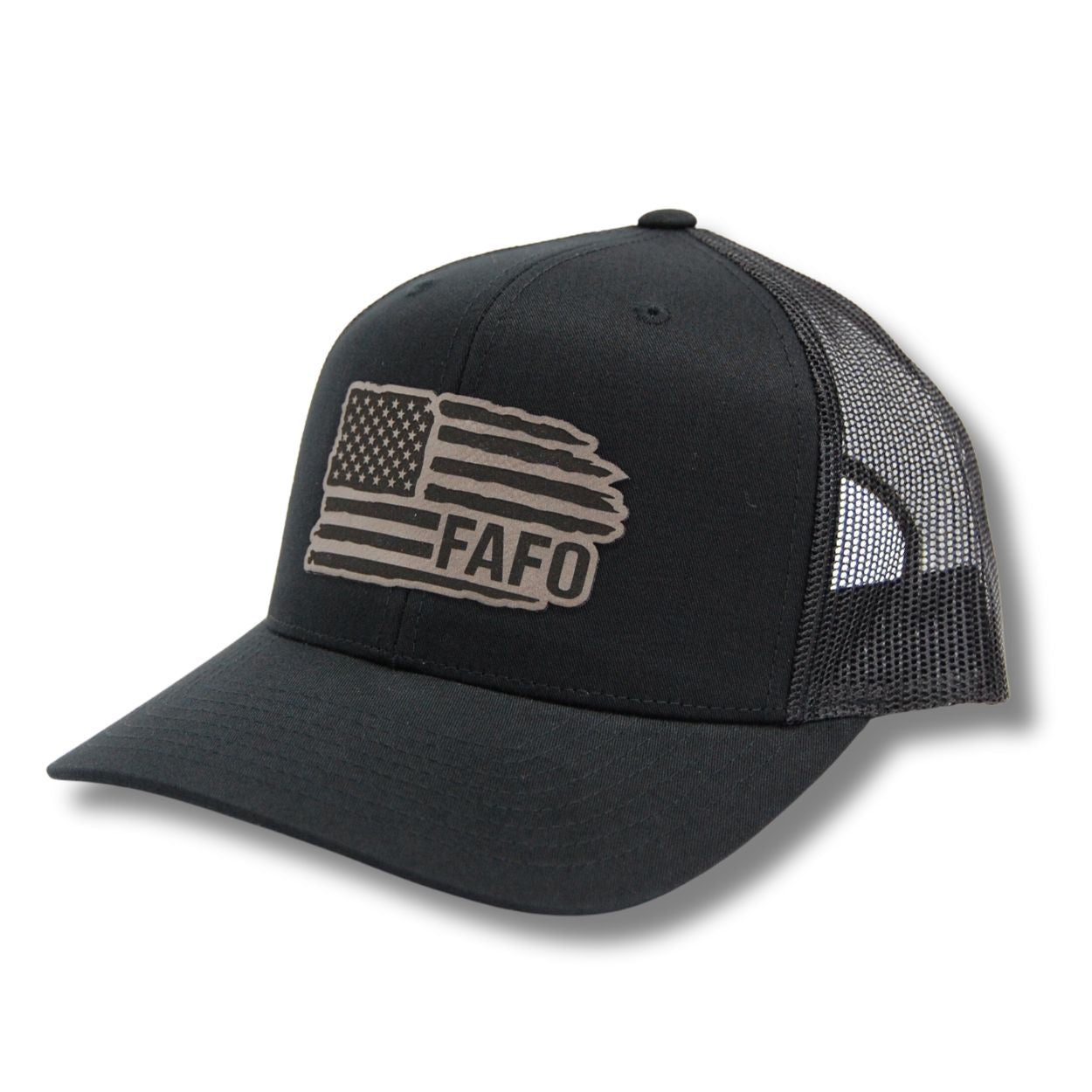 FAFO Fuck Around and Find Out Leather Patch Trucker Hat Richardson 112 Yupoong 6606