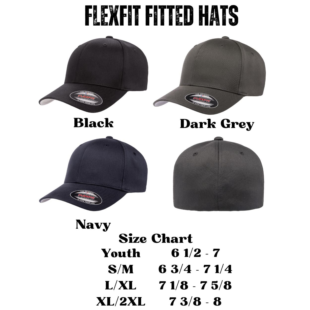 Flexfit color options and size chart