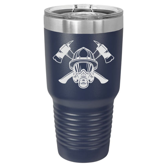 Fire Fighter and Axes Laser Engraved Custom 30oz Tumbler