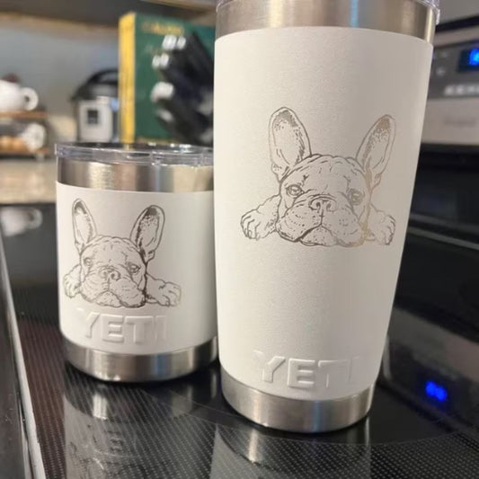 French Bulldog Lazy Frenchie Yeti Tumbler