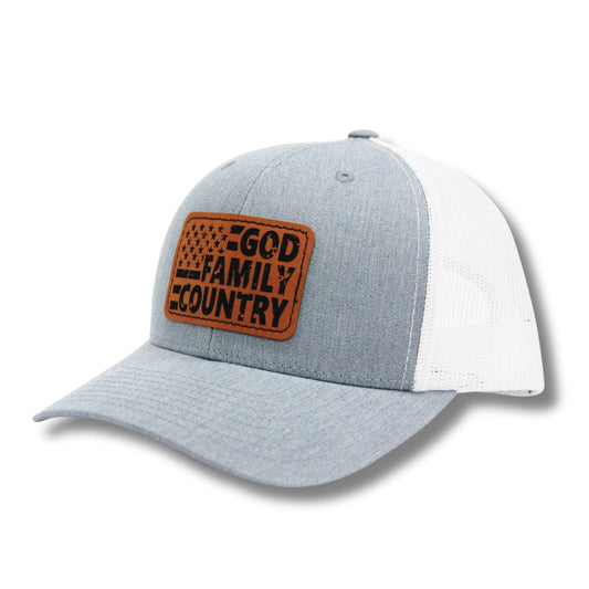 God Family Country Flag Path Hat Snapback Trucker Style Hat