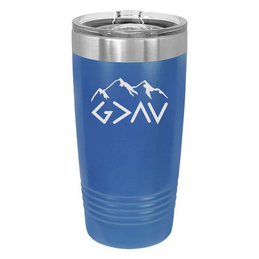God Is Greater Than The Highs and Lows Engraved Custom 20oz Tumbler