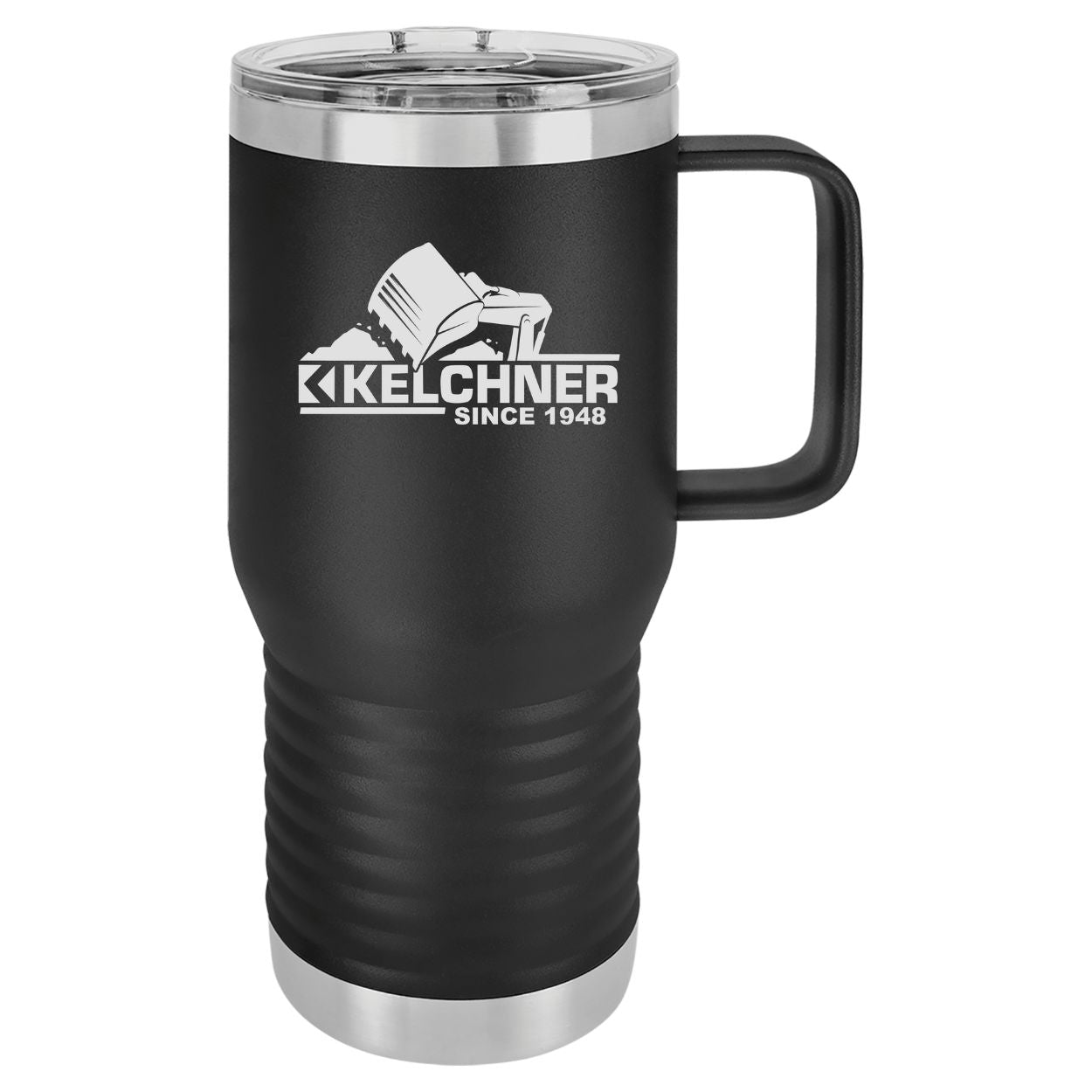 Kelchner Travel Mug laser engraved logo