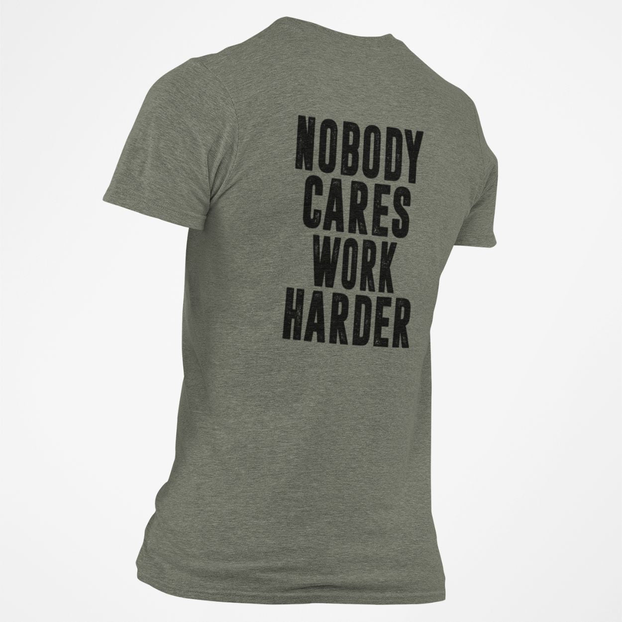 Nobody Cares Work Harder T-Shirt Blue Collar Tee