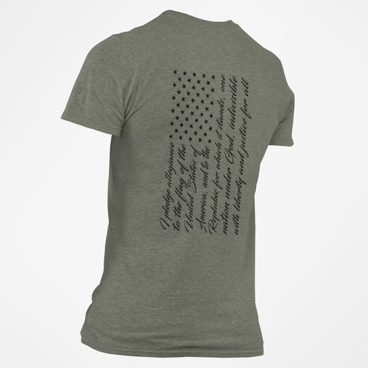 Pledge Allegiance American Flag T-Shirt Patriotic Tee