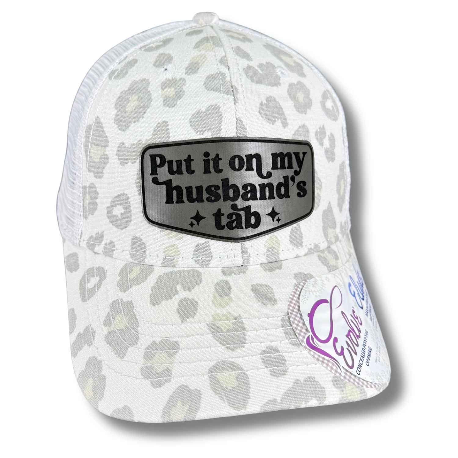Put It On My Husband’s Tab Ponytail Hat