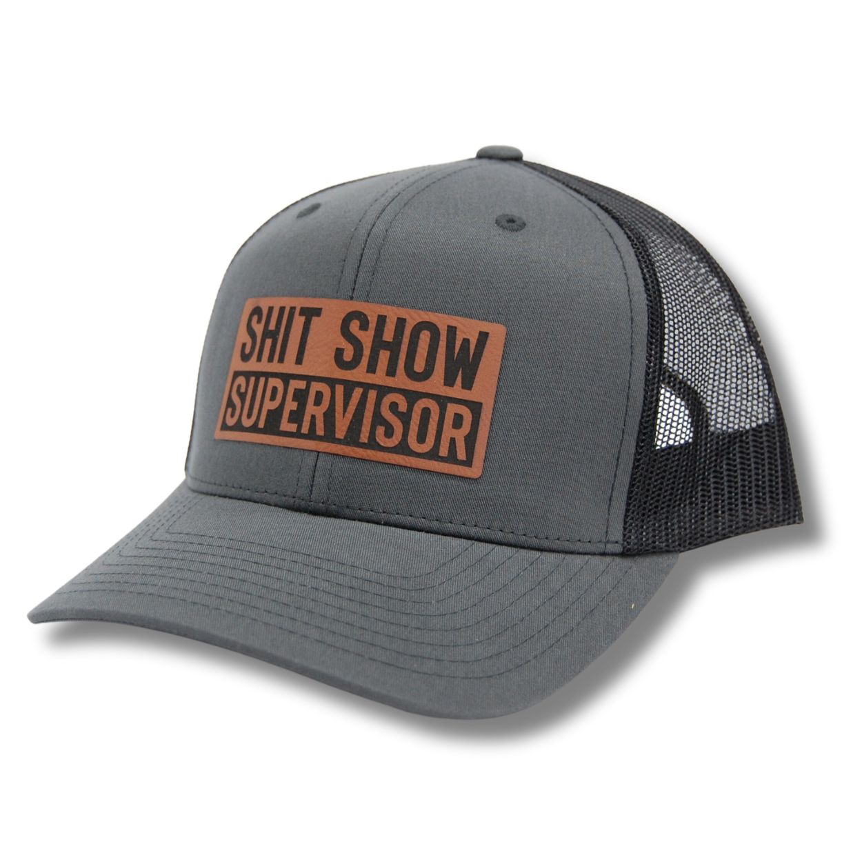 Shit Show Supervisor Patch Hat Snapback Trucker Cap Blue Collar Patriot 