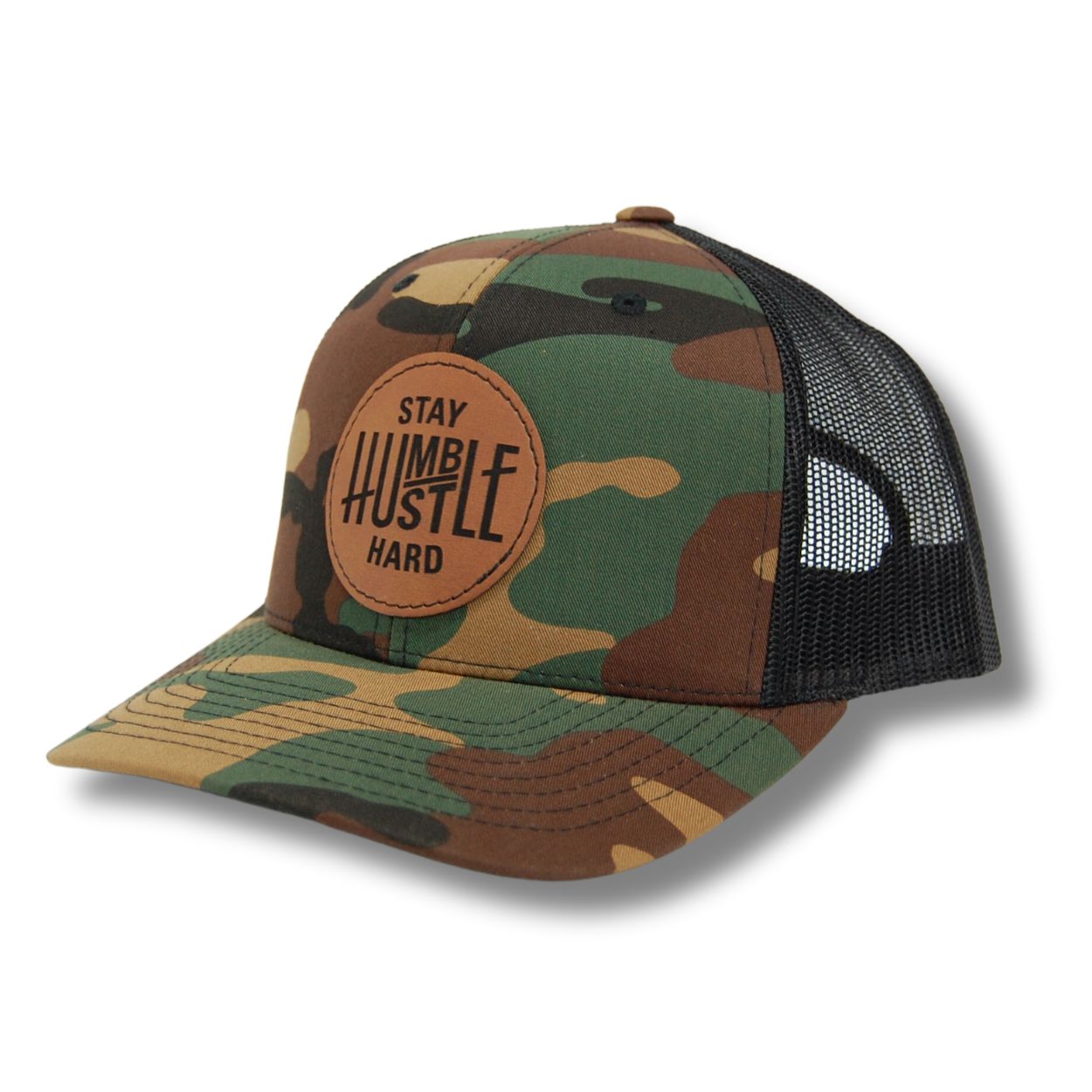 stay humble hustle hard hat trucker snapback cap