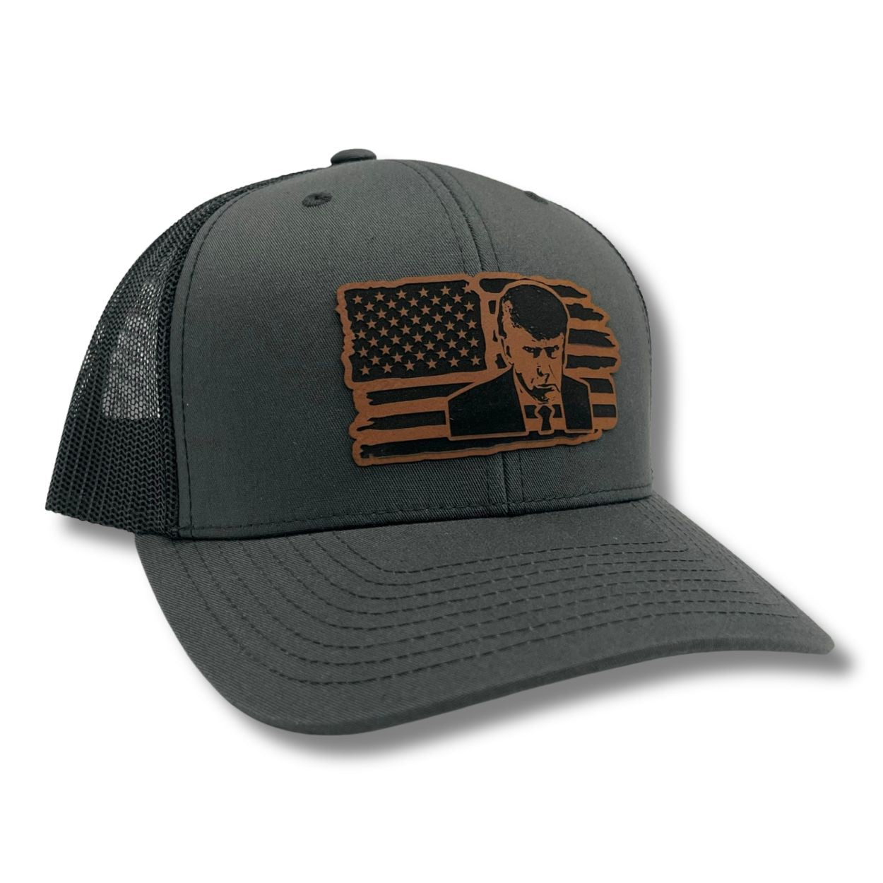 Trump Mugshot American Flag Hat Patriotic Patch Hat WEBSITE RESIZED