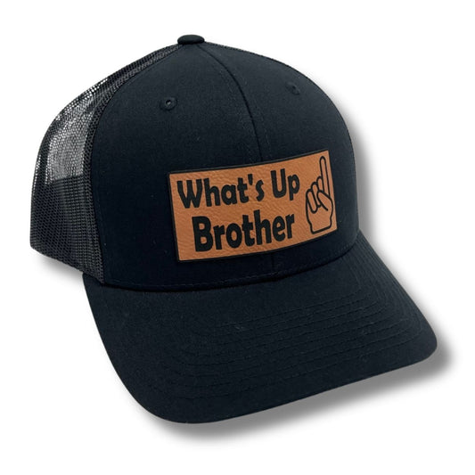 What's up brother hat funny sketch snapback trucker cap
