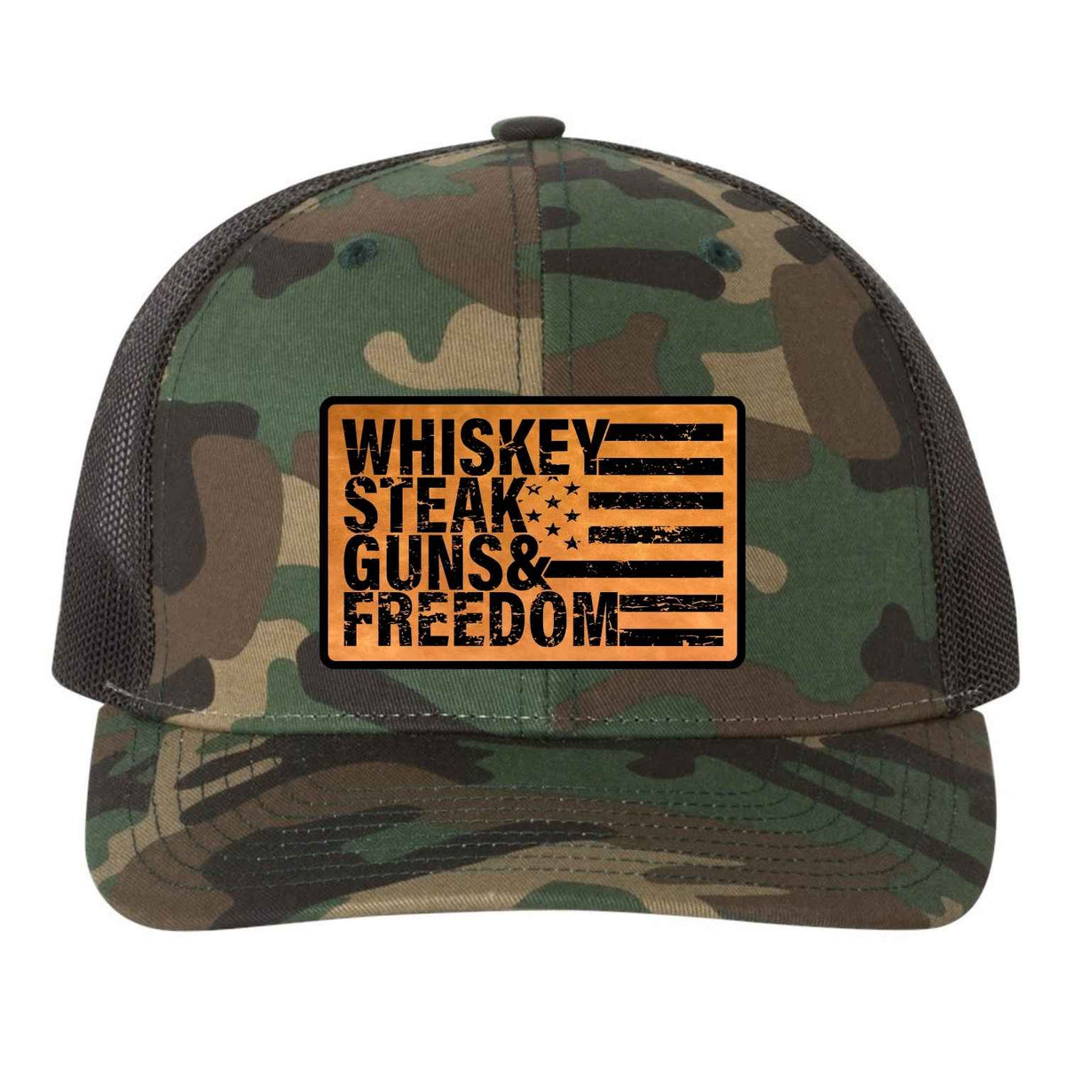 Whiskey Steak Guns & Freedom Snapback Hat