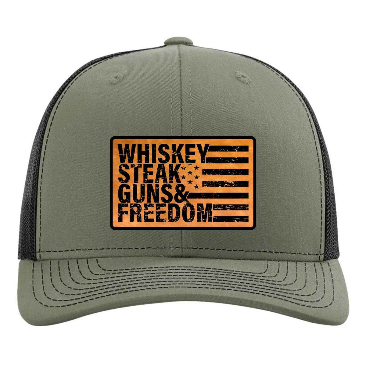 Whiskey Steak Guns & Freedom Snapback Hat