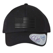 American Flag Blackout Patch Hat - Base Kreations