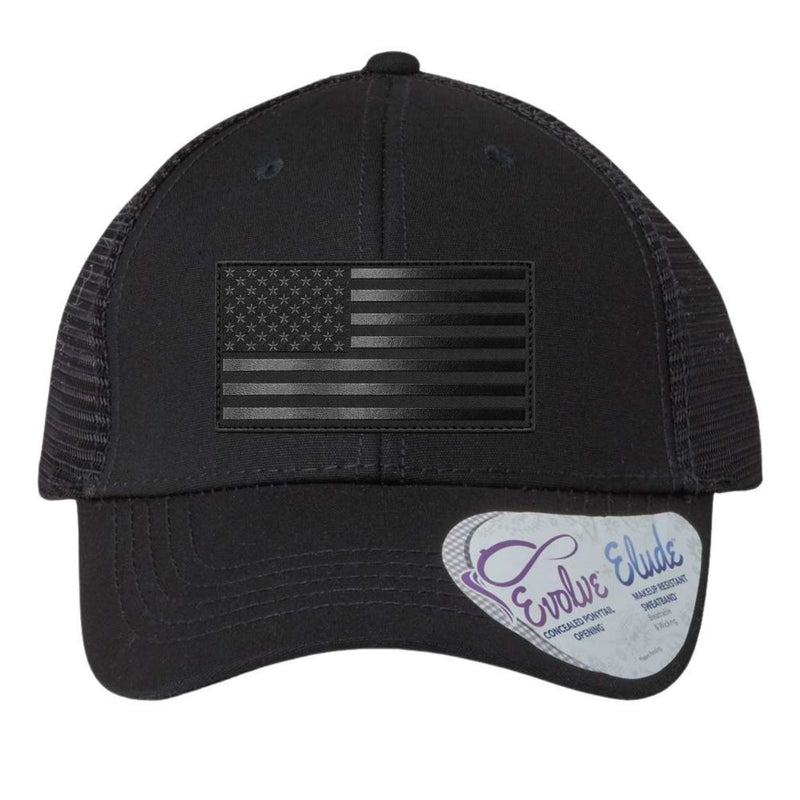 American Flag Blackout Patch Hat - Base Kreations