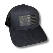 American Flag Blackout Patch Hat - Base Kreations