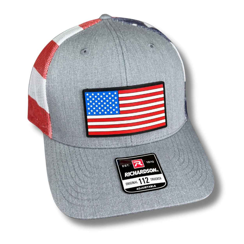 American Flag PVC Patch Hats - Base Kreations