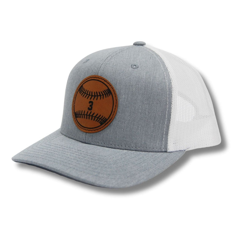 Baseball Personalized Player Number Snapback Trucker Hat - Base Kreations
