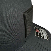 Black American Flag PVC Patch Hats - Base Kreations