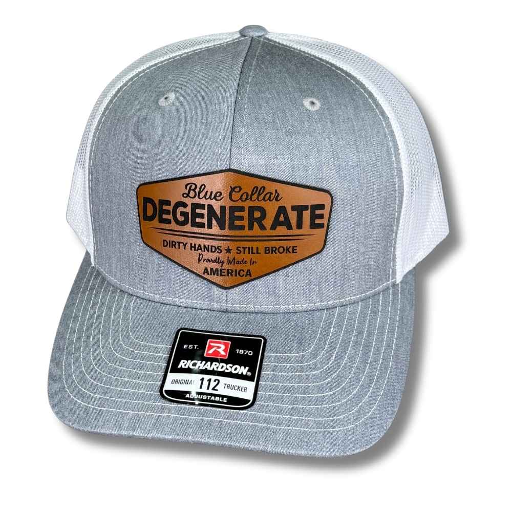 Blue Collar Degenerate hat gift for mechanics welders and tradesmen