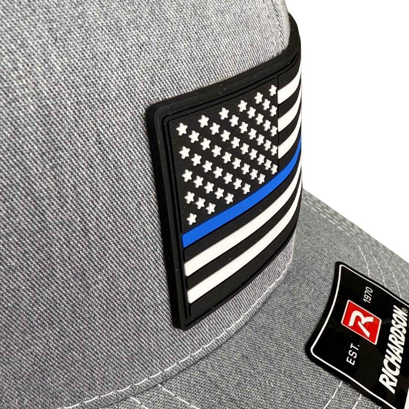 Blue Line American Flag PVC Patch Hat - Base Kreations
