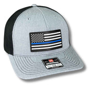 Blue Line American Flag PVC Patch Hat - Base Kreations