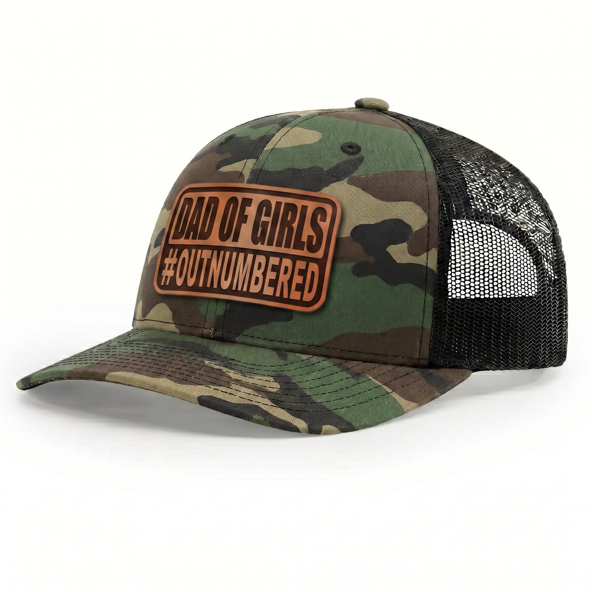 Dad of Girls #Outnumbered Snapback Hat