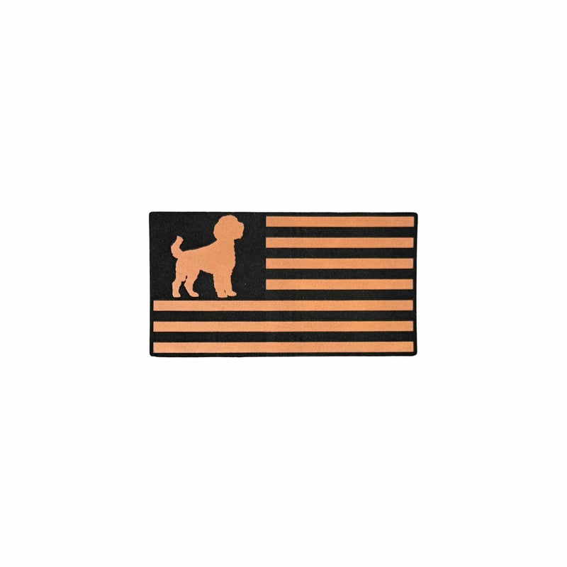 Dog Breed Silhouette American Flag Patch Hats - Base Kreations