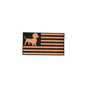 Dog Breed Silhouette American Flag Patch Hats - Base Kreations