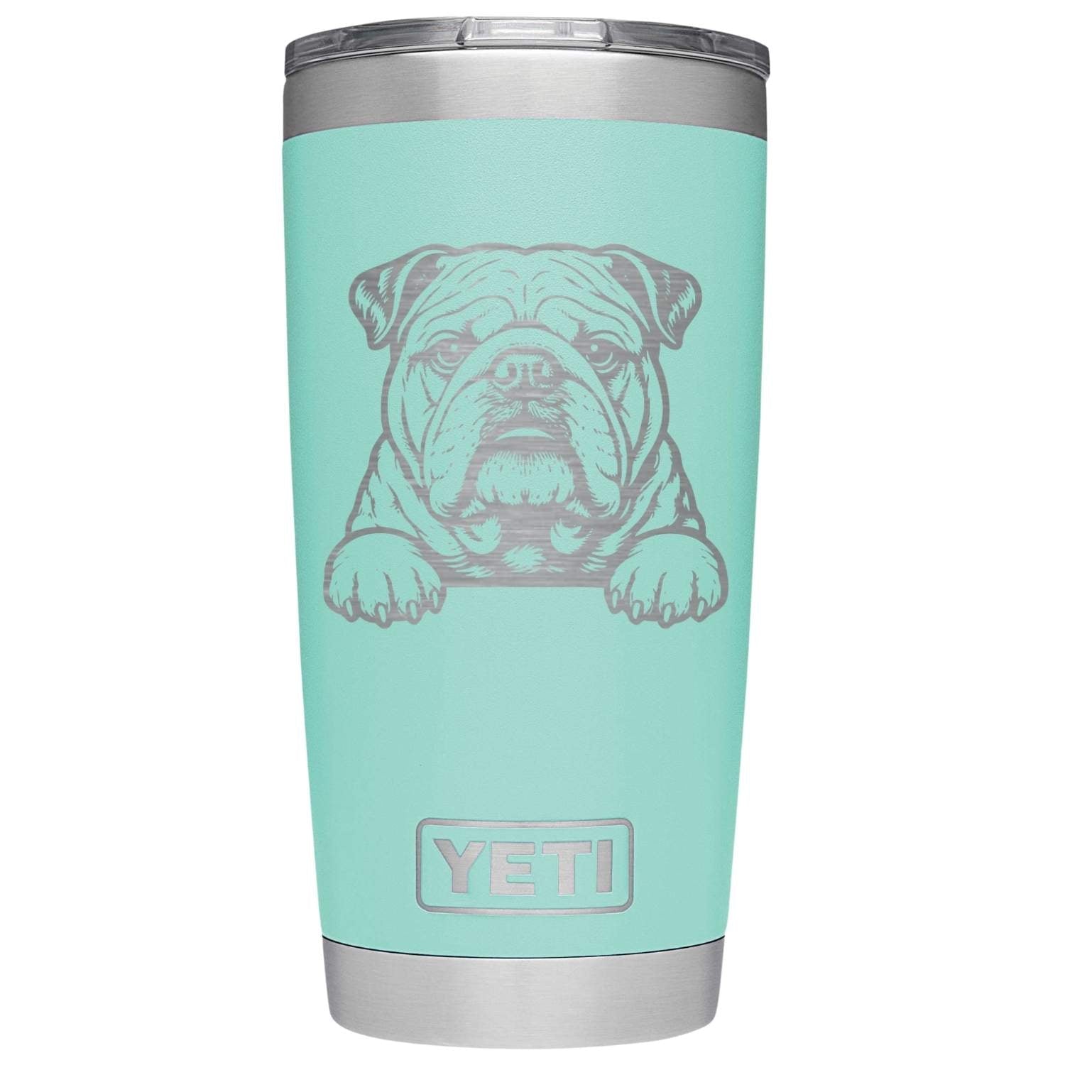 English Bulldog Laser Engraved Yeti Tumbler - Base Kreations