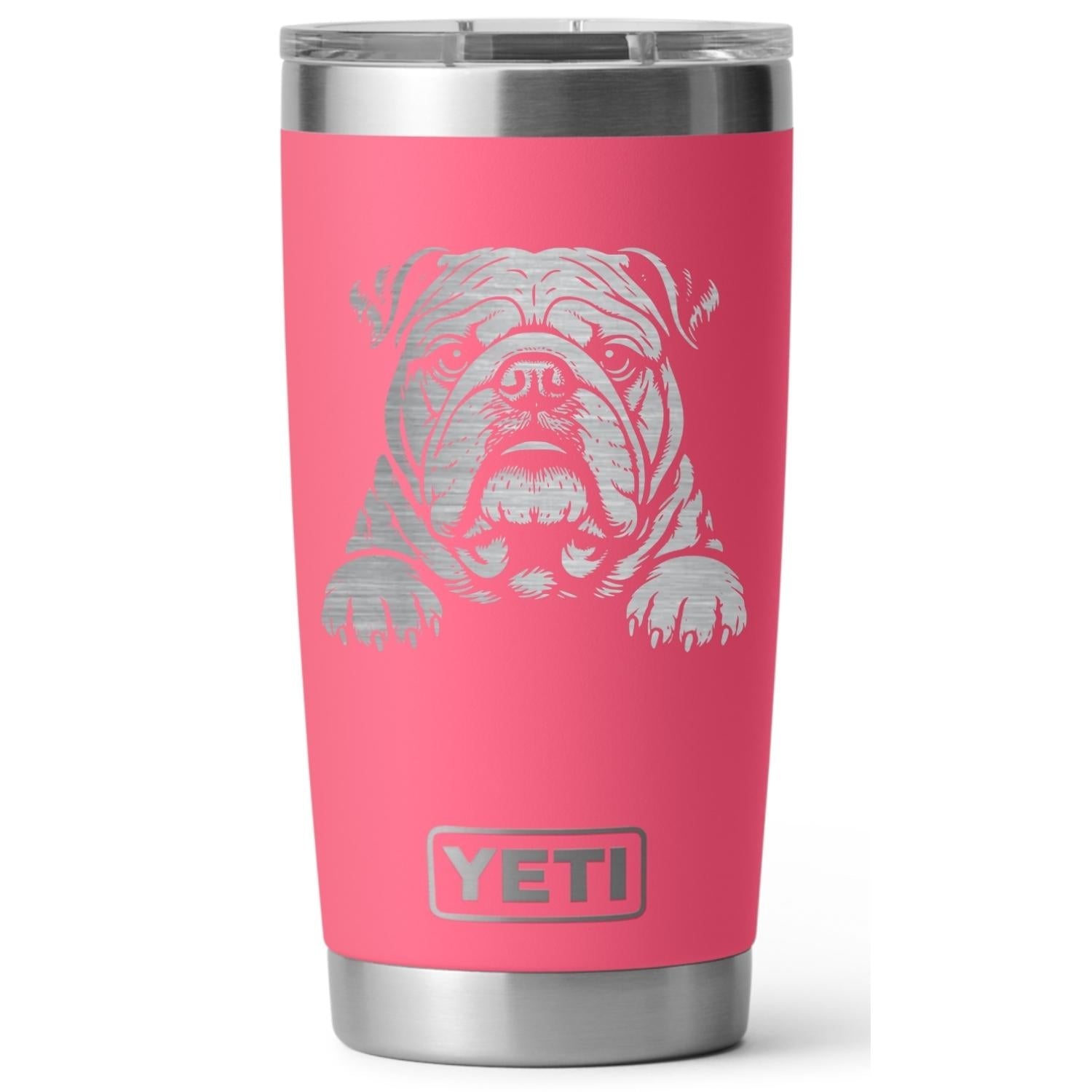 English Bulldog Laser Engraved Yeti Tumbler - Base Kreations