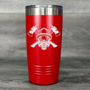 Firefighter and Axes Engraved Tumbler - Base Kreations