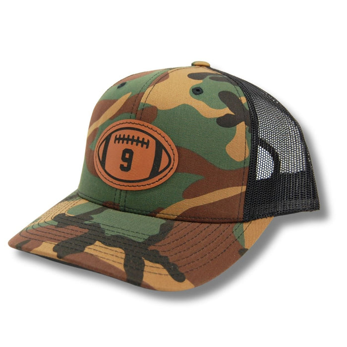 Football Personalized Player Number Snapback Trucker Hat - Base Kreations